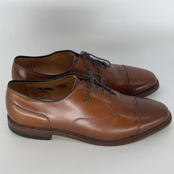 Allen Edmonds Niles Brown Leather Cap Toe Oxford Dress Shoes Men\'s Size 10E Wide main image 13